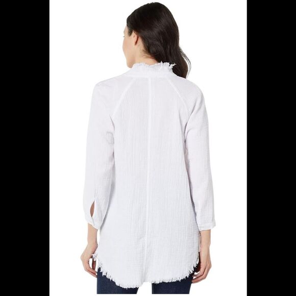Vince Camuto Women's Raglan 3/4 Sleeve Ultra White - Regular - Picture 2 of 2